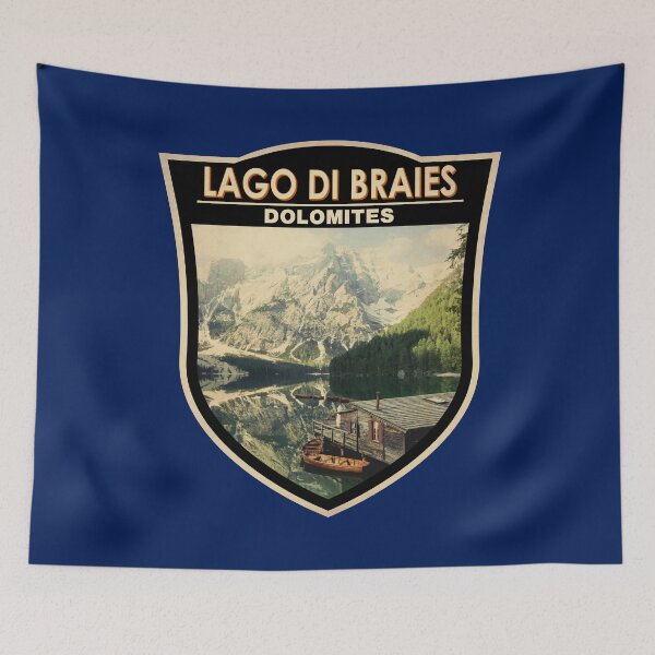 Item preview, Lago di Braies Italy Travel Badge designed and sold by KrisSidDesigns.