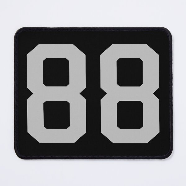 Item preview, Number 88, grey on black sports jersey number eighty eight designed and sold by LoveIsColorful.
