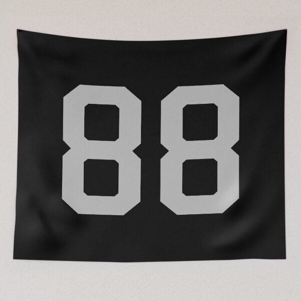 Item preview, Number 88, grey on black sports jersey number eighty eight designed and sold by LoveIsColorful.