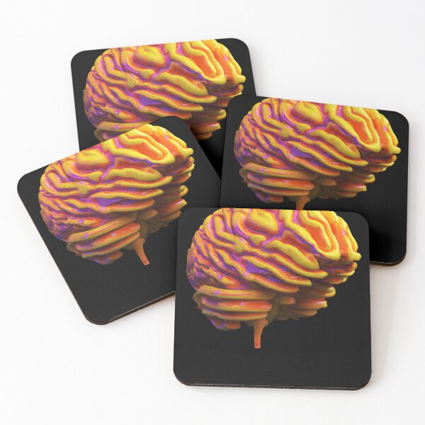 Item preview, Neon Brain Realistic Retro Science Colorful designed and sold by betternotes.