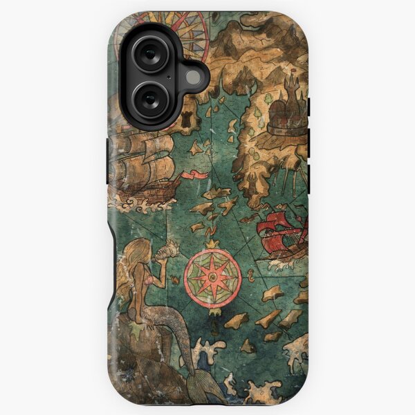 Vista previa del artículo con la obra «Mapa antiguo vintage Sirena.», diseñado y vendido por AKAYOLO.