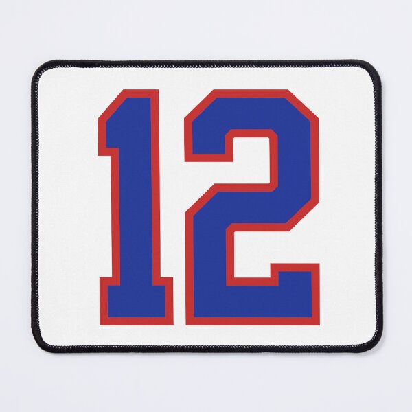 Item preview, Number 12 blue red sports jersey twelve designed and sold by LoveIsColorful.