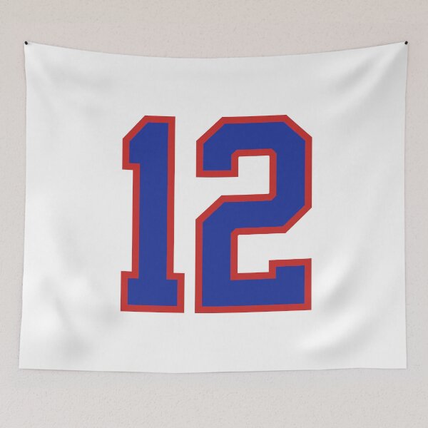 Item preview, Number 12 blue red sports jersey twelve designed and sold by LoveIsColorful.
