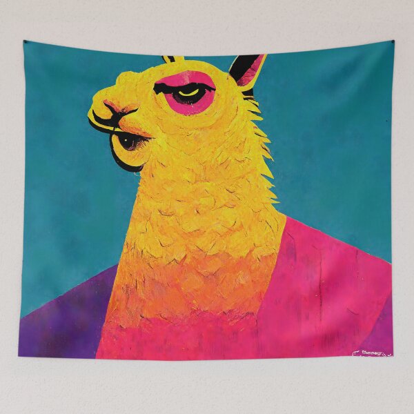 Item preview, Drama Llama Pop Art 3 designed and sold by AiBroughtToLife.