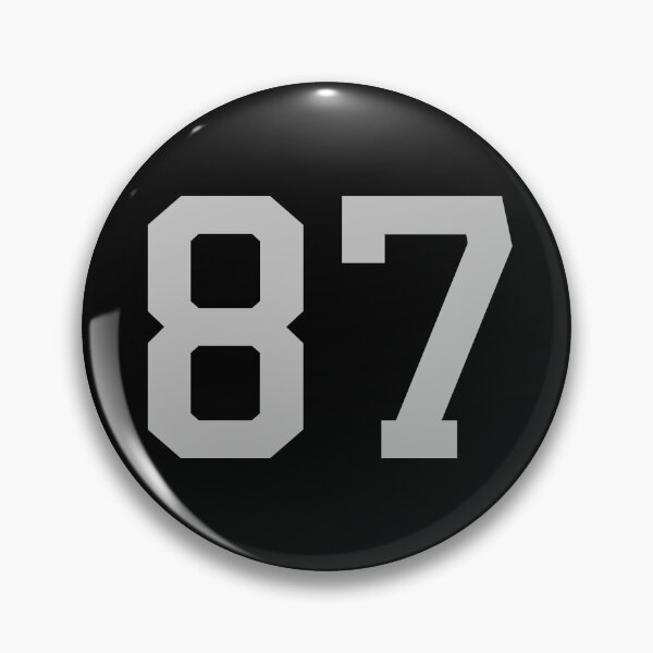 Item preview, Number 87, grey on black sports jersey number eighty seven designed and sold by LoveIsColorful.