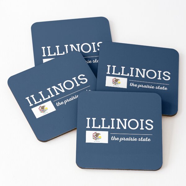 Item preview, ILLINOIS State with Flag designed and sold by philevera.