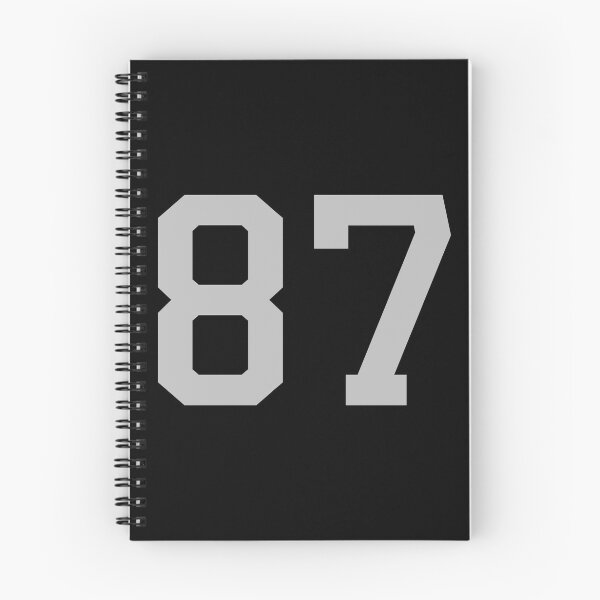 Item preview, Number 87, grey on black sports jersey number eighty seven designed and sold by LoveIsColorful.