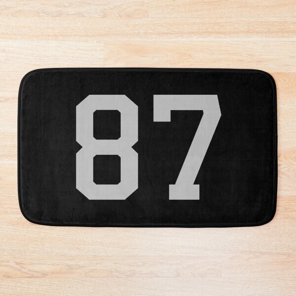 Item preview, Number 87, grey on black sports jersey number eighty seven designed and sold by LoveIsColorful.