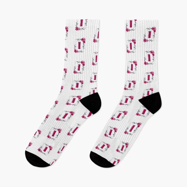 Artikelvorschau, Rosa Monogramm I mit rosa Blumenrahmen entworfen und verkauft von Lyssarien.