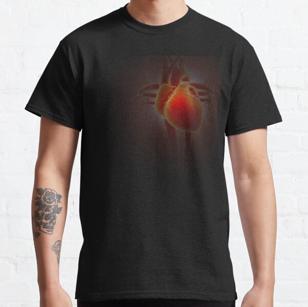 Aperçu de l'œuvre Dessin réaliste du coeur rouge à l'intérieur du corps créée et vendue par st0n0ga.