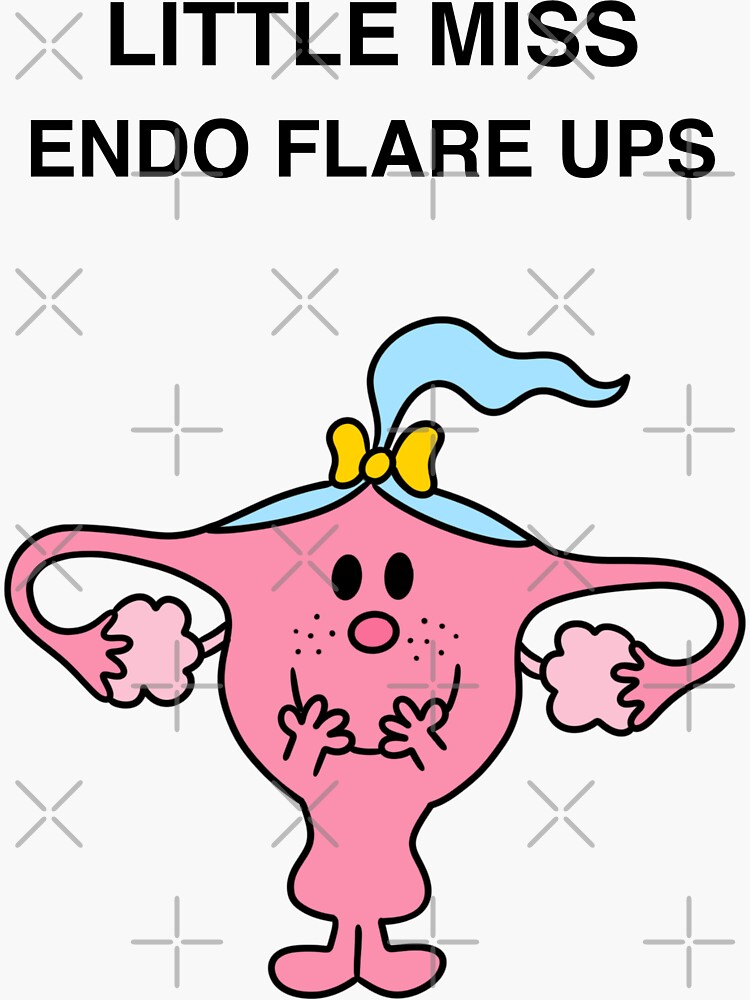 "Little Miss Endo Flare Ups" Sticker for Sale by bumblebri Redbubble