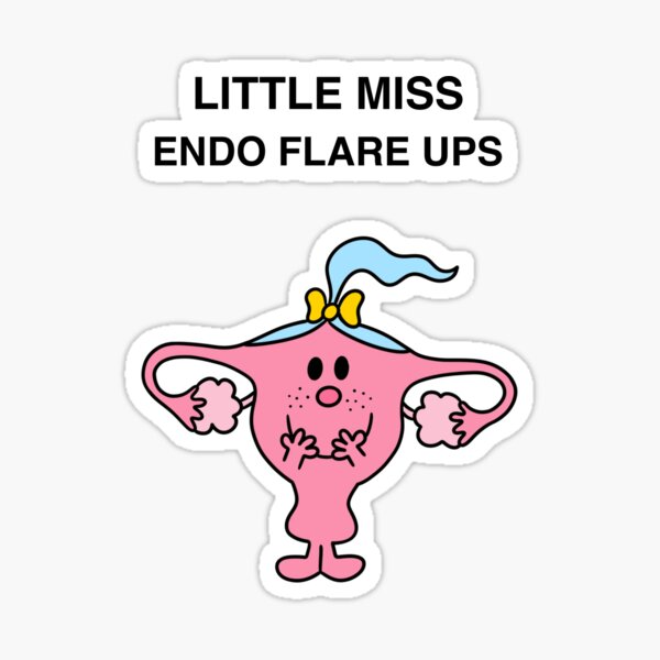 "Little Miss Endo Flare Ups" Sticker for Sale by bumblebri Redbubble