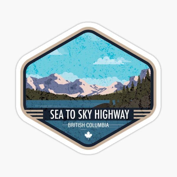 "SeatoSky Highway Route in Canada" Sticker for Sale by origato