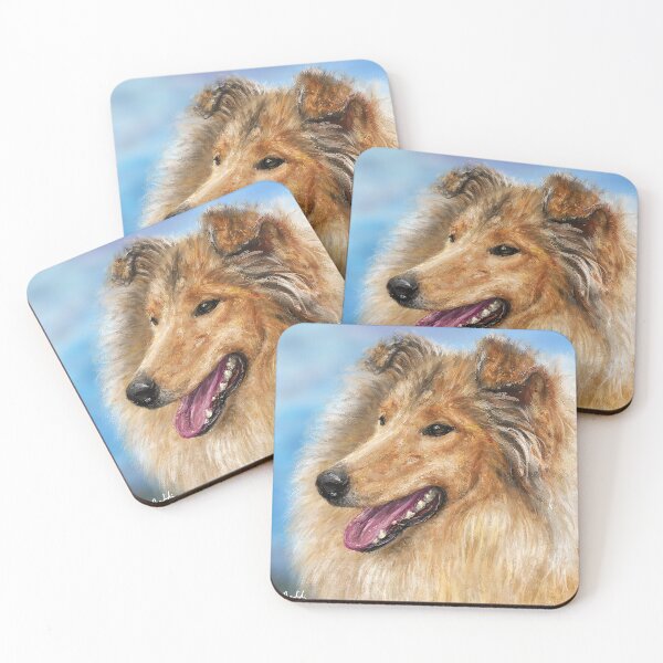 Item preview, Painting of a Blond Furry Collie Dog designed and sold by ibadishi.