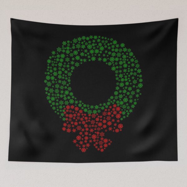 Item preview, Christmas doodle art wreath designed and sold by geoji.