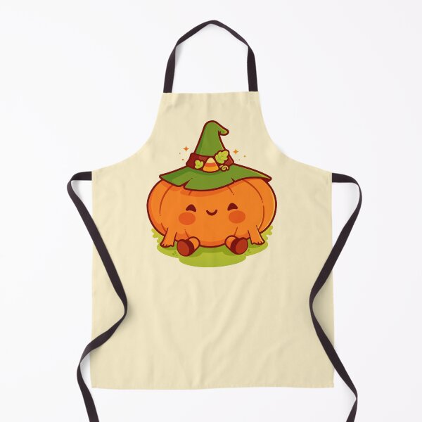 Item preview, Kawaii Pumpkin Bucket with Witch Hat and Candy Corn on Top designed and sold by May's Studio.