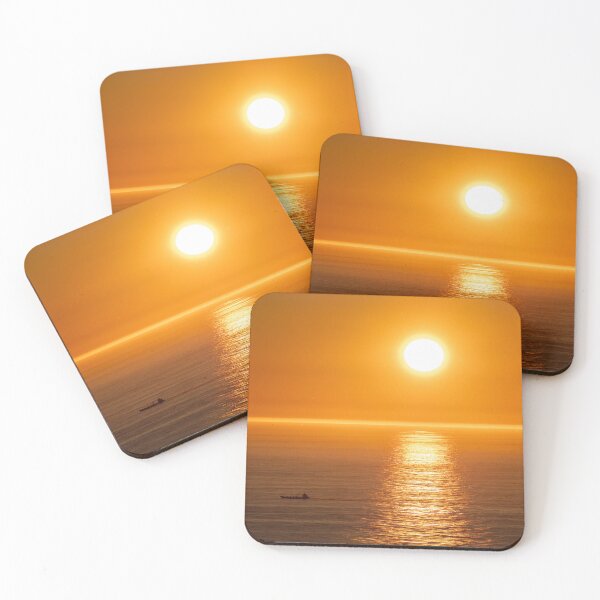 Item preview, Wonderful landscapes in Norway. Nord-Norge. Beautiful scenery of a midnight sun sunset at Nordkapp (Cape North). Boat and globe on a cliff. Rippled sea and clear orange sky. (vertical) designed and sold by Maurizio Fabbroni.