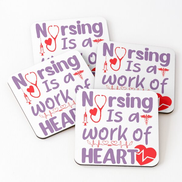 Item preview, Nursing is a work of heart designed and sold by OnlyCoolDesigns.