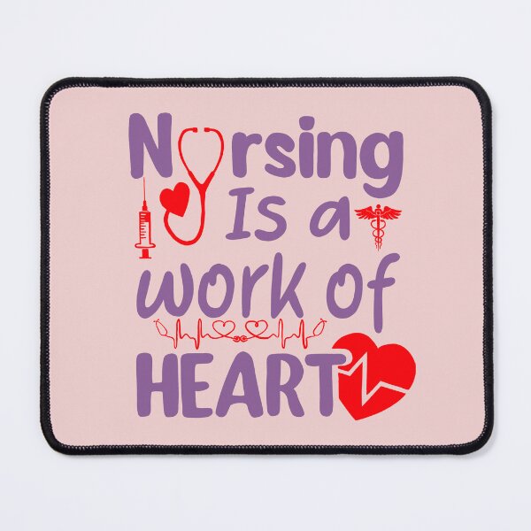 Item preview, Nursing is a work of heart designed and sold by OnlyCoolDesigns.