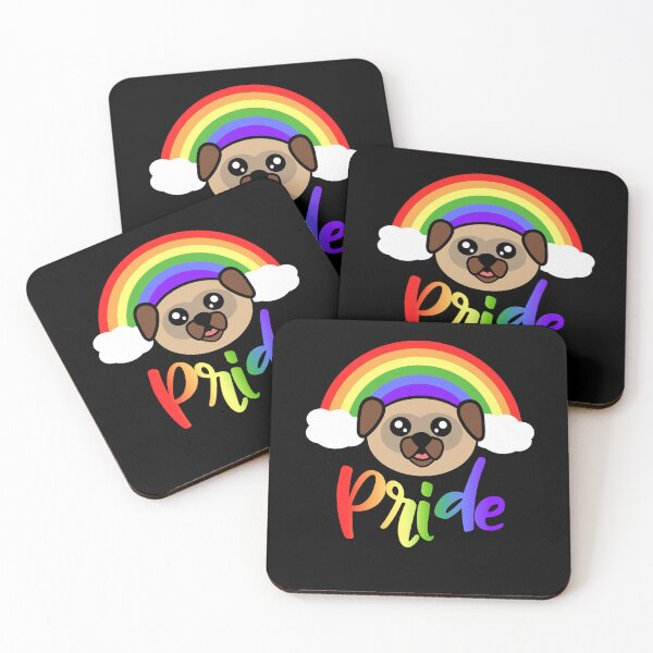 Item preview, Rainbow Pride Pug Cute LGBTQ Rainbow Pug designed and sold by eternallygifted.