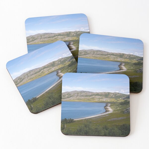 Item preview, Wonderful landscapes in Norway. Nord-Norge. Beautiful scenery of Lebesby coastline in the Troms og Finnmark. Sunny day. designed and sold by Maurizio Fabbroni.