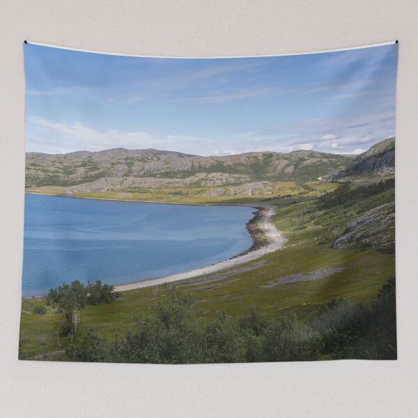 Item preview, Wonderful landscapes in Norway. Nord-Norge. Beautiful scenery of Lebesby coastline in the Troms og Finnmark. Sunny day. designed and sold by Maurizio Fabbroni.
