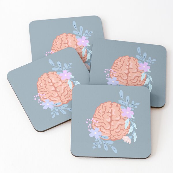 Item preview, Human brain with colorful flowers  designed and sold by Preslava Genova.