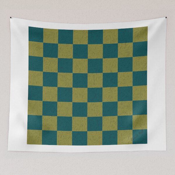 Item preview, Pelican Sky Checkerboard — Shaded Spruce and Golden Lime designed and sold by Robert Neff.