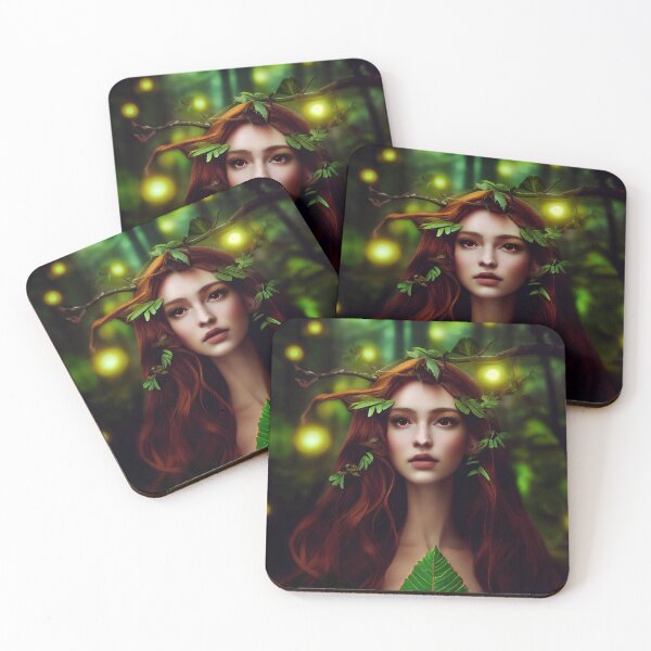 Item preview, Elf woman in the green forest - Fantasy dream designed and sold by Monkyra.