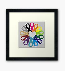 Awareness Ribbons Profits for Charity (please read description!!) Framed Print