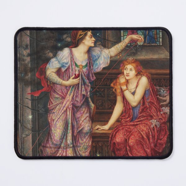 Item preview, Queen Eleanor & Fair Rosamund | Evelyn de Morgan | 1910 Pre-Raphaelite Art designed and sold by CJET.