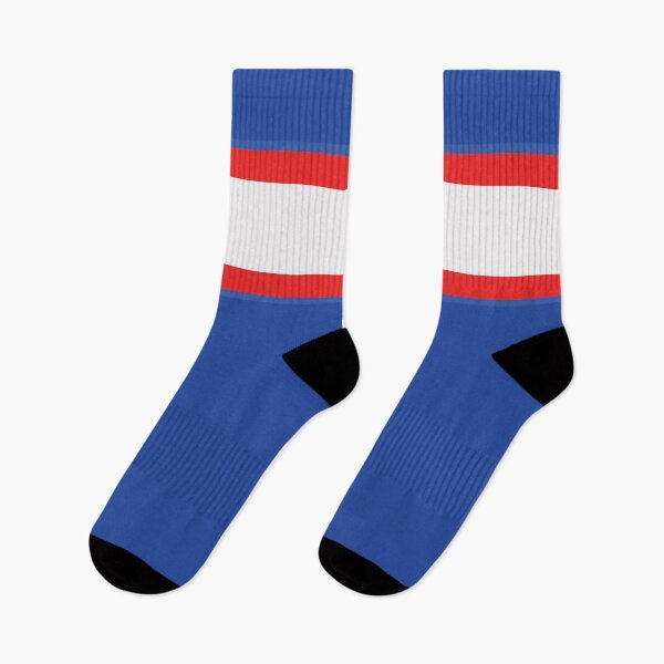 Item preview, Oldham Athletic Retro 1985 Blue Red White Bar Jersey designed and sold by Sporting Colour.