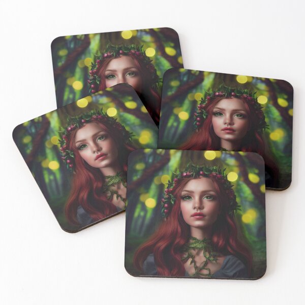 Item preview, Elf woman in the green forest - Fantasy dream designed and sold by Monkyra.