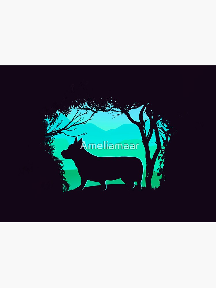 Corgi Forest Silhouette by Ameliamaar