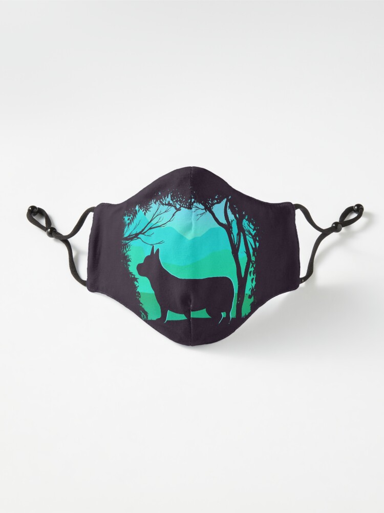Alternate view of Corgi Forest Silhouette Mask