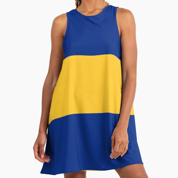 Barbados Color Block - Blue and Gold Horizontal Stripes" A-Line Dress for Sale by identiti | Redbubble Barbados Color Block - Blue and Gold Horizontal Stripes" A-Line Dress for Sale by identiti | Redbubble