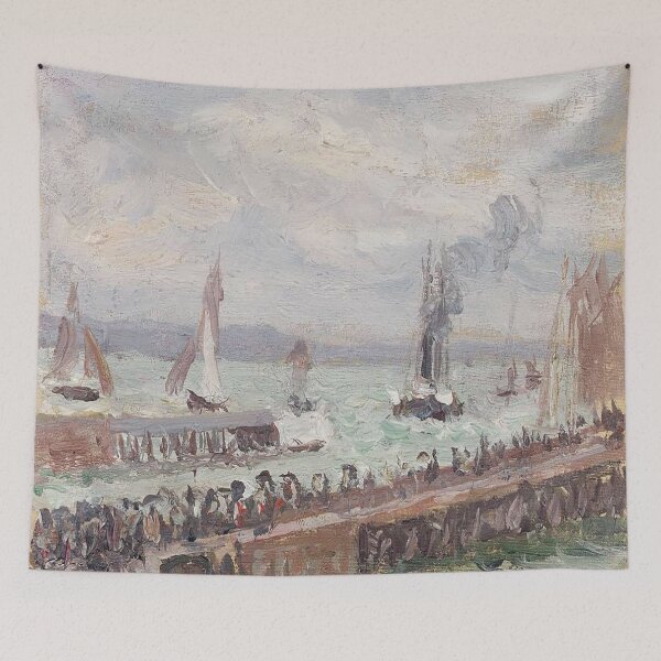 Item preview,  Camille Pissarro baillygallery camille pissarro between the port of le havre and the west breakwater sun sea agitates 1903 designed and sold by MARWA-STORE.