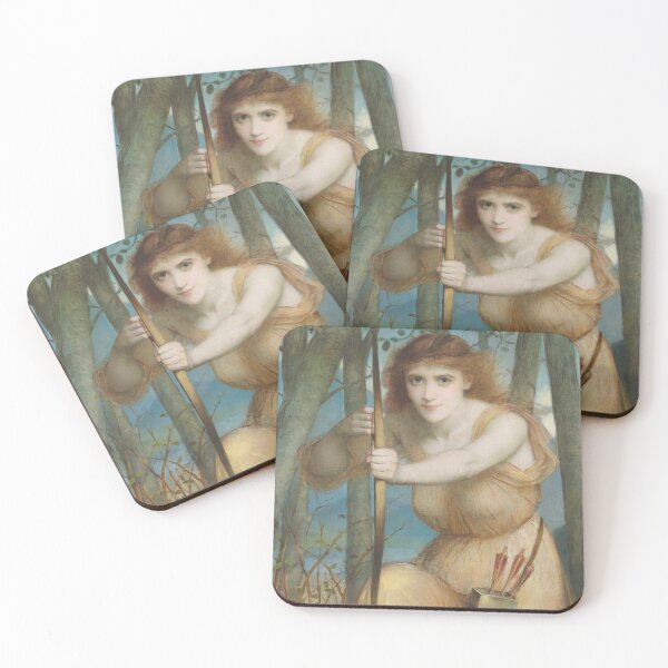 Item preview, The Archer | Charles Edward Halle | 1909 Pre-Raphaelite Art designed and sold by CJET.