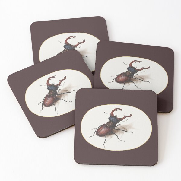 Item preview, Stag beetle 98 in oval designed and sold by Lacebark.