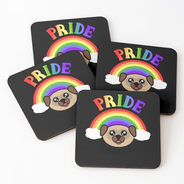 Item preview, Rainbow LGBTQ Pug Cute Rainbow Pride Pug designed and sold by eternallygifted.