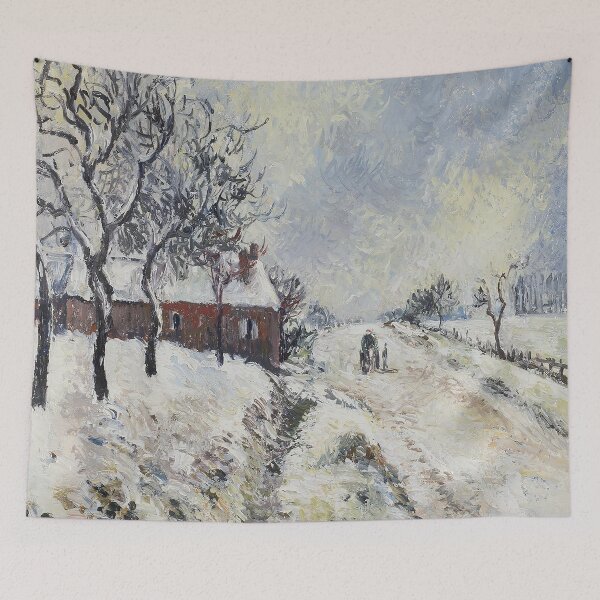 Item preview, Camille Pissarro titled snowy road with house courtesy ms rau resized designed and sold by MARWA-STORE.