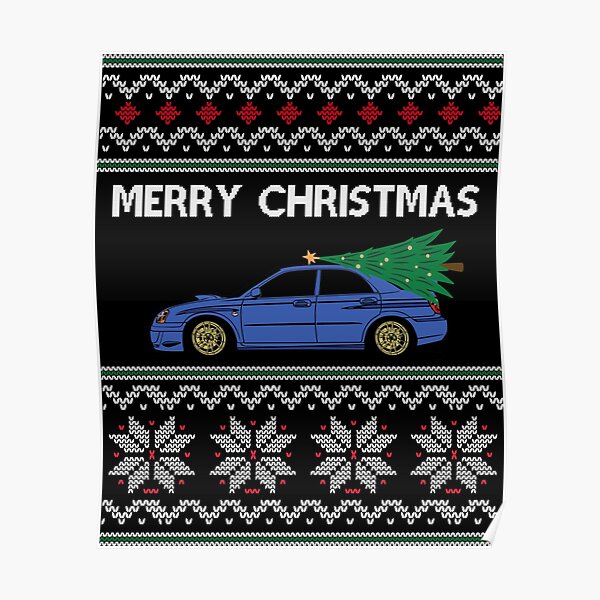 Póster «Sudadera fea de la Navidad de WRX STI de Celebra su boda! Feliz