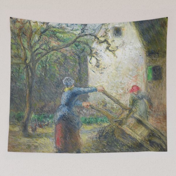 Item preview, Camille-Pissarro woman emptying the hand cart 1880 designed and sold by MARWA-STORE.
