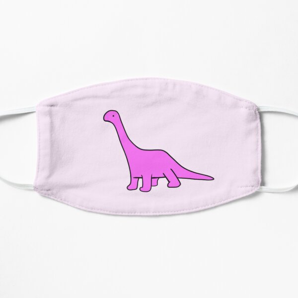 Cute Aesthetic Pink Dino Dinosaur Design Flat Mask