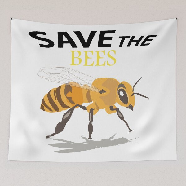 Item preview,  Save the bees shits, save the bees phone cases, save the bees hats, save the bees shower curtain, save the bees backpack  designed and sold by Poussyarts.