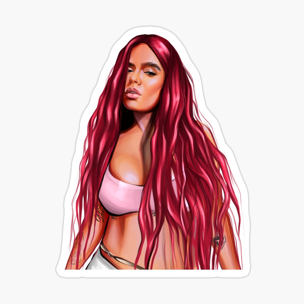 New look Karol G with Red Hair Illustration with Bichota Words on the  background Poster for Sale by OmoYolo  Redbubble