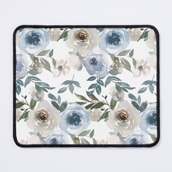 Item preview, Watercolor Dusty Blue Floral designed and sold by badretop.