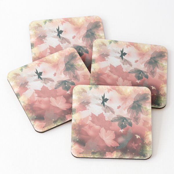 Item preview, Pink Fall..Abstract Autumn inspired falling leaves designed and sold by ditzy-designs.