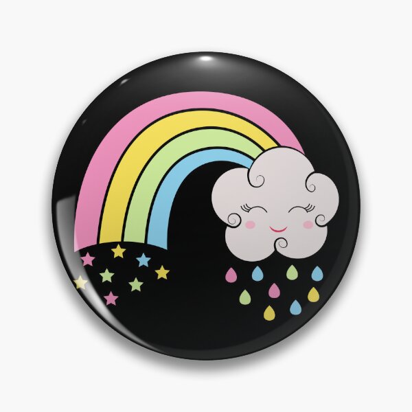 Item preview, Kawaii Rainbow with Cloud - Cute Kawaii designed and sold by ReesDesigns.