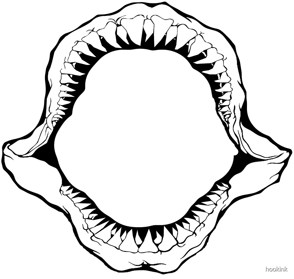 Download "shark jaws fishing" by hookink | Redbubble